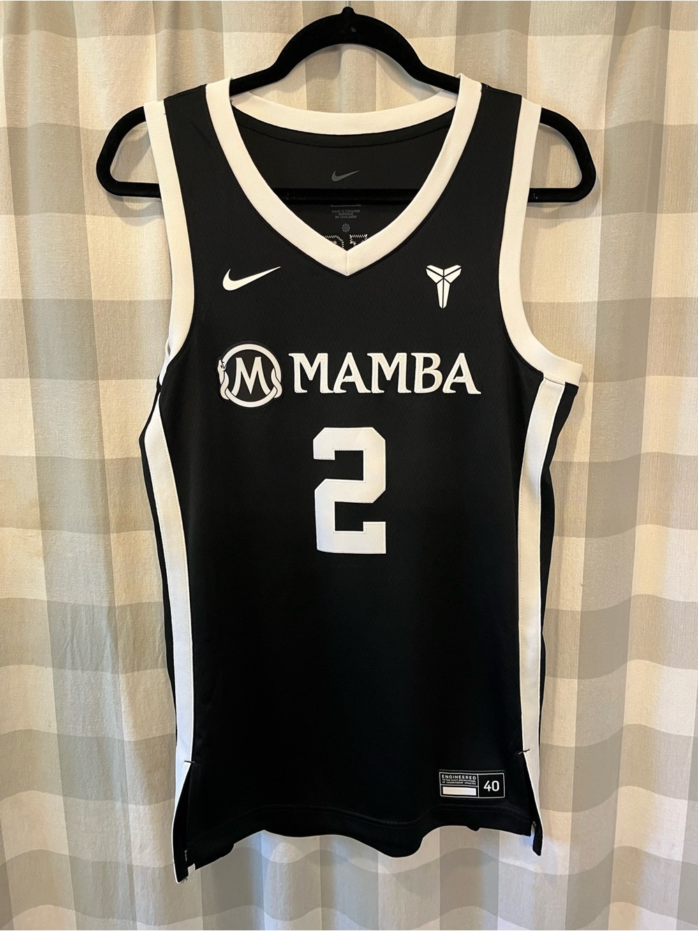 Nike Black and White Mamba Basketball Jersey #2
